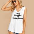 I Make Jokes When Im Uncomfortable Sarcastic Introvert Women's V-Neck Tank Top I Make Jokes When Im Uncomfortable Sarcastic Introvert Women's V-Neck Tank Top