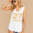 Junior Class 2027 Graduation Back To School Orange Letters Premium Tri-Blend Women's V-Neck Tank Top