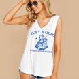 Just a Girl Who Loves Books Book Lover Bookish Women's V-Neck Tank Top