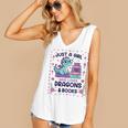 Just A Girl Who Loves Dragons And Books Lover Reading Book Women's V-Neck Tank Top