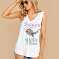Just a Girl Who Loves Sloths And Books Women's V-Neck Tank Top