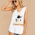 Just One More Chapter Fun Cat Coffee Reading Book Premium Tri-Blend Women's V-Neck Tank Top