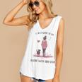I Just Want To Be Alone With My Dog For Introvert Dog Mom Women's V-Neck Tank Top I Just Want To Be Alone With My Dog For Introvert Dog Mom Women's V-Neck Tank Top