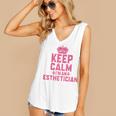 Keep Calm I'm An Esthetician Graduation Esthetician Premium Women's V-Neck Tank Top