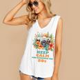 Keep Calm And Remember The 80s Retro Vintage Nostalgia Premium Women's V-Neck Tank Top
