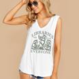 Libraries Are For Everyone Racoon Read Banned Book Librarian Women's V-Neck Tank Top