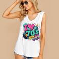 I Love The 70s Retro Cassette Roller Vinyl Disco Nostalgia Women's V-Neck Tank Top I Love The 70s Retro Cassette Roller Vinyl Disco Nostalgia Women's V-Neck Tank Top
