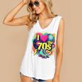 I Love The 70s Retro Cassette Roller Vinyl Nostalgia Vibes Premium Tri-Blend Women's V-Neck Tank Top