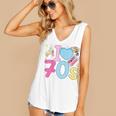 I Love 70's Retro Style Nostalgia Vibe 1970's Party Premium Tri-Blend Women's V-Neck Tank Top