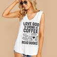 Love God Drink Coffee Read Books For Book Lovers Women's V-Neck Tank Top Love God Drink Coffee Read Books For Book Lovers Women's V-Neck Tank Top