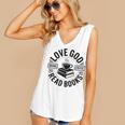 Love God Drink Coffee Read Books Christian Book Lover Women's V-Neck Tank Top Love God Drink Coffee Read Books Christian Book Lover Women's V-Neck Tank Top