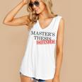 Master's Thesis Defense Tshirt Masters Graduation Shirt Women's V-Neck Tank Top