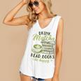Matcha Green Tea Latte Drink Matcha Read Books Be Happy Women's V-Neck Tank Top
