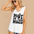 Not In The Mood Anti Social Introvert Sarcastic Retro Women's V-Neck Tank Top