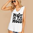 Not In The Mood Anti Social Introvert Sarcastic Retro Women's V-Neck Tank Top