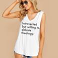 Theology Introvert Christian Conversation Starters Women's V-Neck Tank Top