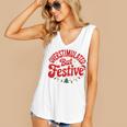 Overstimulated But Festive – Christmas Introvert Humor Women's V-Neck Tank Top Overstimulated But Festive – Christmas Introvert Humor Women's V-Neck Tank Top