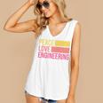 Peace Love Engineering Engineer School Graduation Retro Women's V-Neck Tank Top