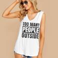 Too Many People Outside Introvert Introverted Shy Shyness Women's V-Neck Tank Top Too Many People Outside Introvert Introverted Shy Shyness Women's V-Neck Tank Top