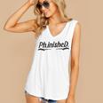 Phd Phinished Shirt Doctorate Graduation Students Women's V-Neck Tank Top