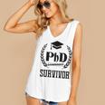 PHD Survivor T-Shirt Graduation Student Teacher For Men Women Kids Women's V-Neck Tank Top
