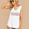 Polite Introvert Thanks But No Thanks Retro Graphic Women's V-Neck Tank Top Polite Introvert Thanks But No Thanks Retro Graphic Women's V-Neck Tank Top
