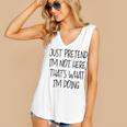 Pretend Introvert Introverted Apparel Women's V-Neck Tank Top