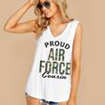 Proud Air Force Cousin Deployment Homecoming Graduation USAF Women's V-Neck Tank Top