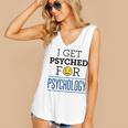I Get Psyched For Psychology Psychologist Graduation Women's V-Neck Tank Top