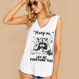 Raccoon Hang On Let Me Overthink This Introvert Women's V-Neck Tank Top