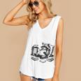 Raccoon Reading A Book Vintage Trash Reader Women's V-Neck Tank Top