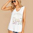 Well Read Woman Literature Quote Celestial Book Floral Women's V-Neck Tank Top