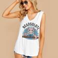 Readsolotl Book Lover Reading Axolotl Kids Reader Women's V-Neck Tank Top Readsolotl Book Lover Reading Axolotl Kids Reader Women's V-Neck Tank Top