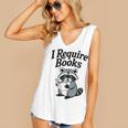 I Require Books Raccoon Reading For Book Lovers Women's V-Neck Tank Top