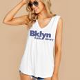 Retro Brooklyn Public Library NY New York Book Lover Women's V-Neck Tank Top