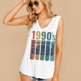Retro Nineties Style Audio Tape Nostalgia Year 1990 Premium Tri-Blend Women's V-Neck Tank Top