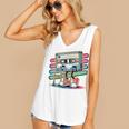 Retro Old Cassette Tape Cartoon With Walker Nostalgia Premium Tri-Blend Women's V-Neck Tank Top Retro Old Cassette Tape Cartoon With Walker Nostalgia Premium Tri-Blend Women's V-Neck Tank Top