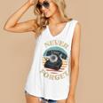 Retro Phone Never Forget Nostalgia Vintage Raglan Baseball Tee Women's V-Neck Tank Top