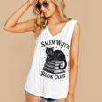 Salem Witch Book Club Bookish Halloween Cat Women Women's V-Neck Tank Top Salem Witch Book Club Bookish Halloween Cat Women Women's V-Neck Tank Top