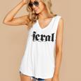 Sarcasm Women Introvert Wild Men Feral Women's V-Neck Tank Top Sarcasm Women Introvert Wild Men Feral Women's V-Neck Tank Top