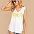 Senior 2018 Class President-School Colors Graduation Women's V-Neck Tank Top