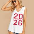 Senior 2026 Graduation Varsity Red Letters On The Back Women's V-Neck Tank Top