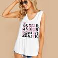 Senior 2027 Class Of 2027 Coquette Pink Bow Graduation 2027 Women's V-Neck Tank Top