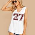 Senior 2027 Maroon Senior Class Of 27 Jersey Graduation Women's V-Neck Tank Top