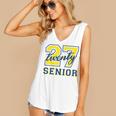 Senior Class Of 2027 Graduation Yellow And Blue On The Back Premium Tri-Blend Women's V-Neck Tank Top