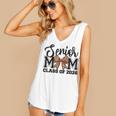 Senior Mom Class Of 2026 Graduation Leopard Coquette Bow Women's V-Neck Tank Top