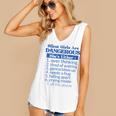 Silent Girls Are DangerousFor Quiet Introvert Girl Women's V-Neck Tank Top
