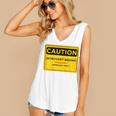 A Simple Yellow Warning Sign For Introvert Women's V-Neck Tank Top