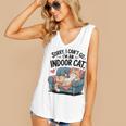 Sorry I Can’t Go I’m An Indoor Cat Couch Introvert Cat Women's V-Neck Tank Top Sorry I Can’t Go I’m An Indoor Cat Couch Introvert Cat Women's V-Neck Tank Top