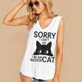 Sorry I Can't Go I'm An Indoor Cat Introvert Cats Women's V-Neck Tank Top Sorry I Can't Go I'm An Indoor Cat Introvert Cats Women's V-Neck Tank Top